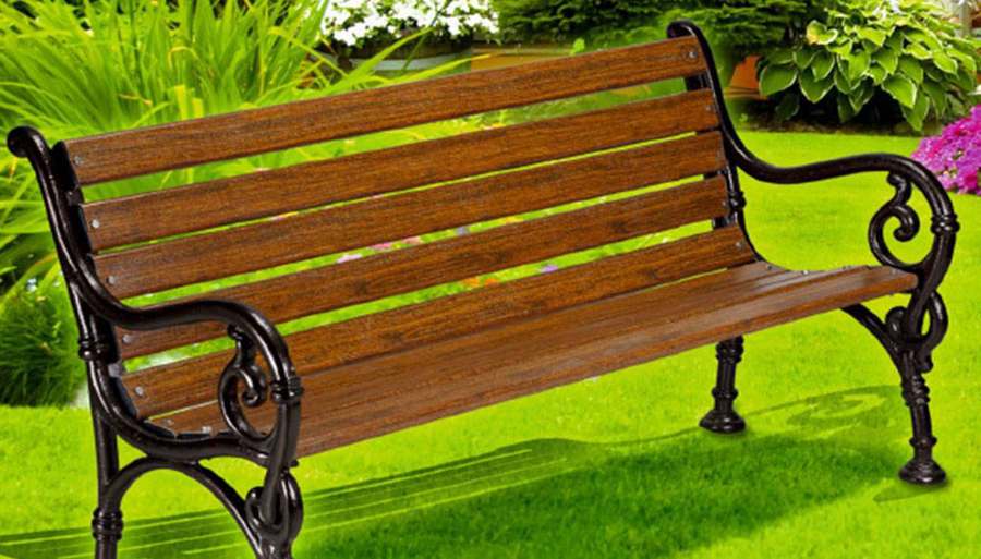 Garden Bench with Backrest