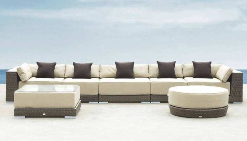 L-Shape Wicker Sofa Set