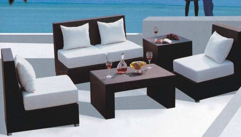 Outdoor Wicker Living Set