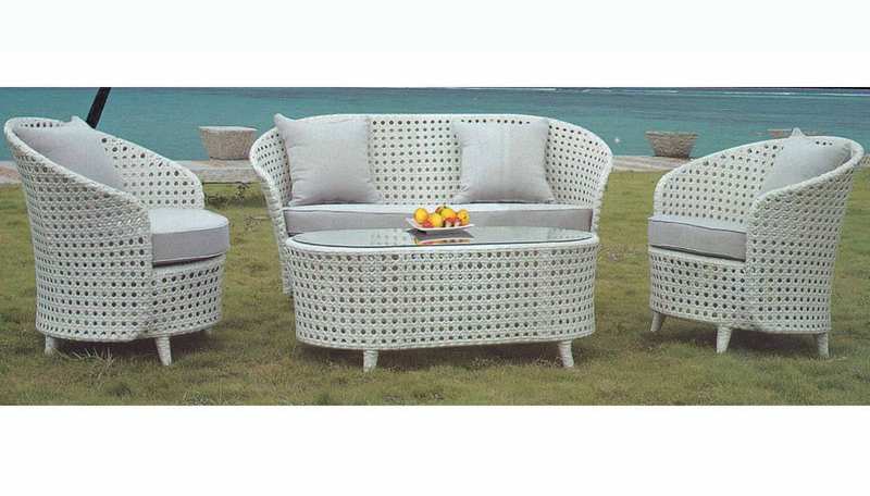 Patio Wicker Sofa Set
