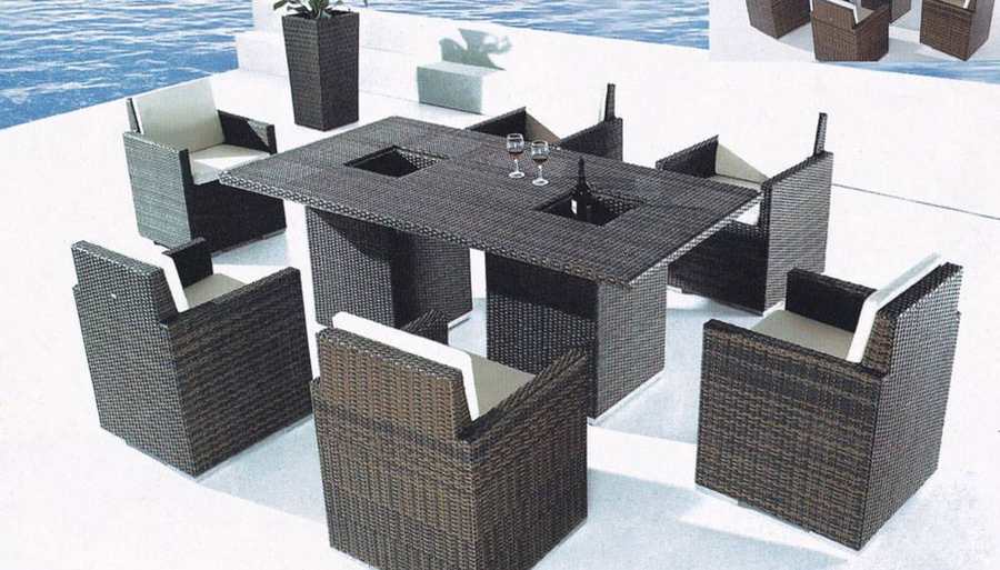Cube Wicker Dining Set