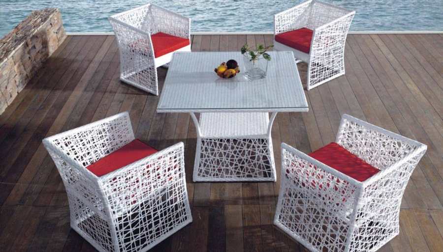 Modern Wicker Chair Set