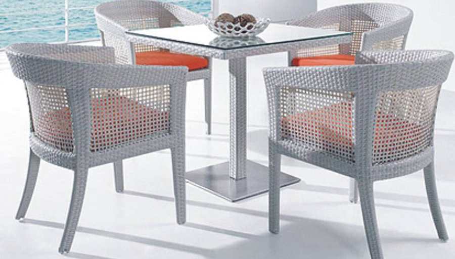 Silver-Grey Wicker Set